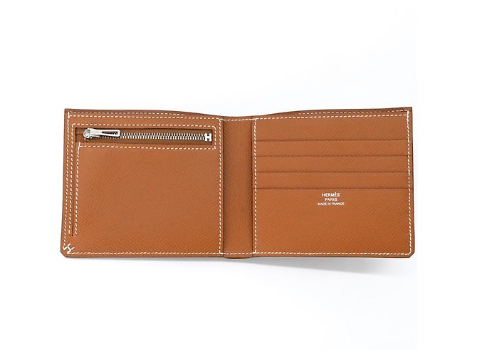 Hermès Portafoglio bi-fold compatto Sellier Hermes Marrone - vista 7