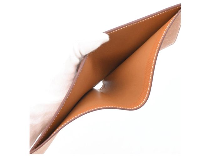 Hermès Portafoglio bi-fold compatto Sellier Hermes Marrone - vista 9