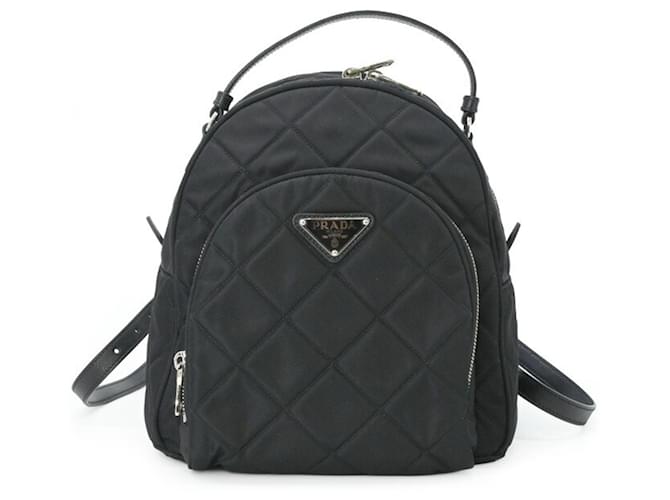 Zaino Prada Triangle per donna Nero Bianco - vista 2