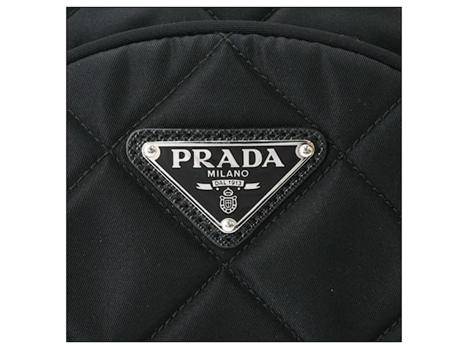 Zaino Prada Triangle per donna Nero Bianco - vista 7