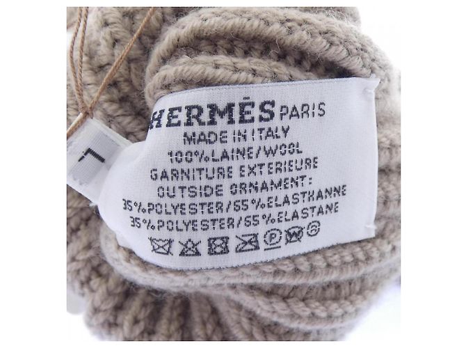 Hermès Handschuhe Beige Größe L - Ansicht 3