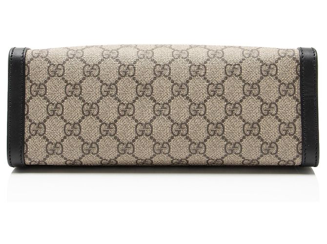 Piccola borsa a tracolla Gucci GG Supreme Padlock Chain Marrone Beige - vista 4