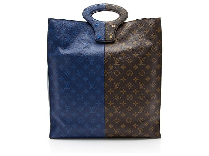 Louis Vuitton Split Monogram Eclipse Canvas N/S Tote Blue - view 3