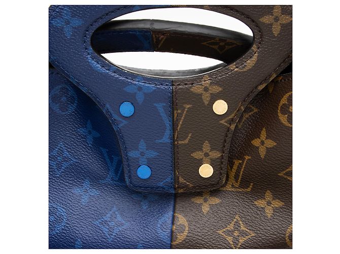 Louis Vuitton Split Monogram Eclipse Canvas N/S Tote Blue - view 9