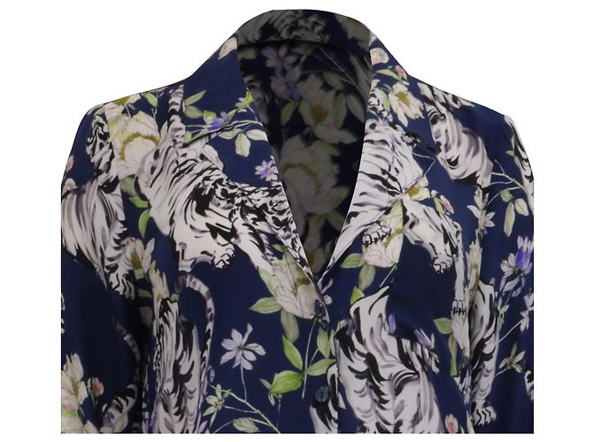 Camicia Blair in seta blu Anine Bing - vista 2