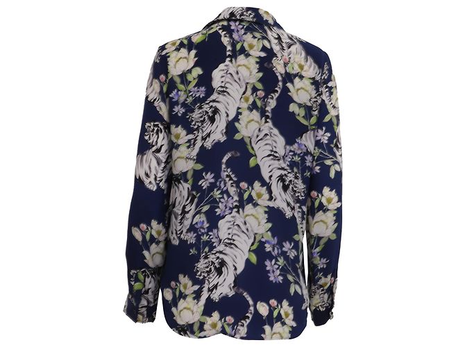 Camicia Blair in seta blu Anine Bing - vista 4