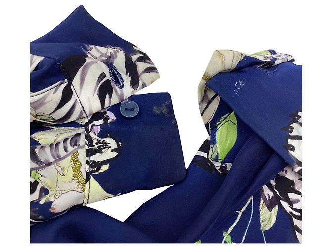 Camicia Blair in seta blu Anine Bing - vista 6