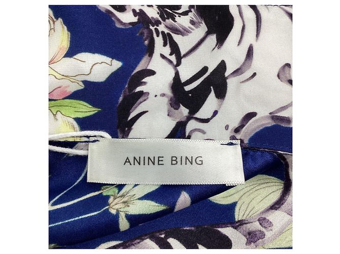 Camicia Blair in seta blu Anine Bing - vista 9