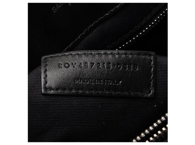 Borsa a tracolla Saint Laurent Matelasse Calfskin Monogram LouLou Chain Large Nero - vista 6
