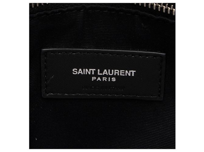 Borsa a tracolla Saint Laurent Matelasse Calfskin Monogram LouLou Chain Large Nero - vista 8