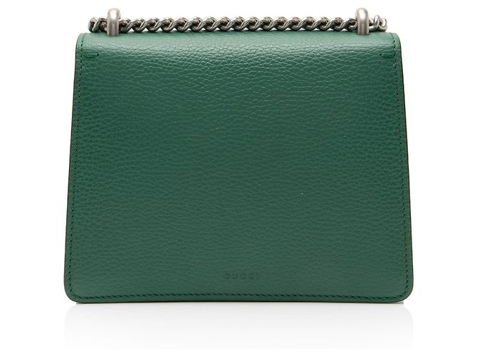 Piccola borsa a tracolla Dionysus in pelle e cristalli Gucci Verde - vista 3