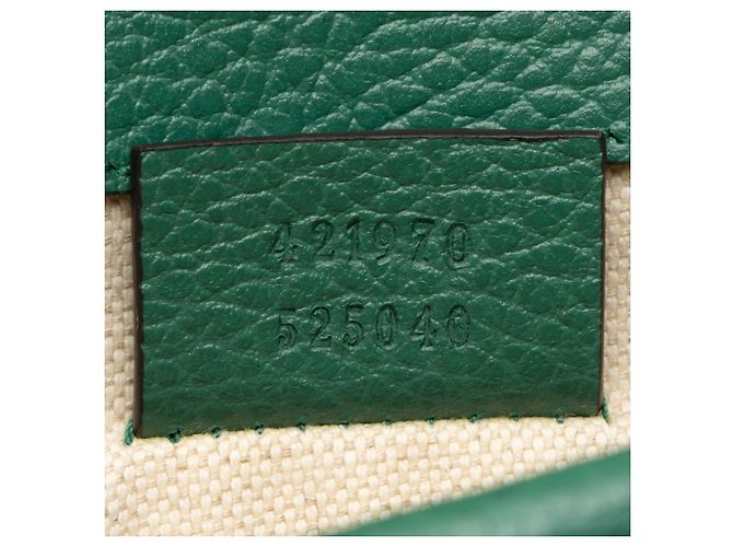 Piccola borsa a tracolla Dionysus in pelle e cristalli Gucci Verde - vista 6