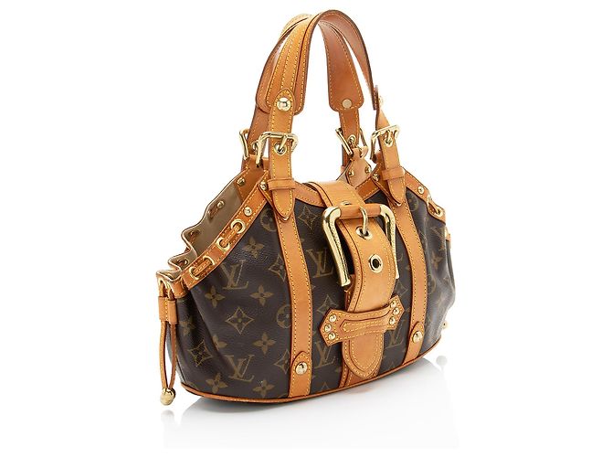 Louis Vuitton Vintage Limited Edition Monogram Canvas Theda GM Satchel Marrone - vista 2
