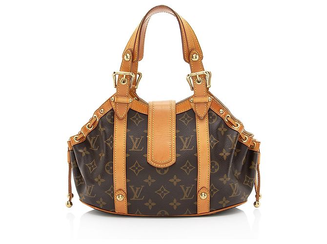 Louis Vuitton Vintage Limited Edition Monogram Canvas Theda GM Satchel Marrone - vista 3