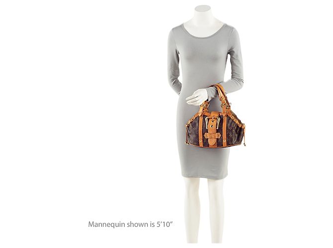 Louis Vuitton Vintage Limited Edition Monogram Canvas Theda GM Satchel Marrone - vista 5