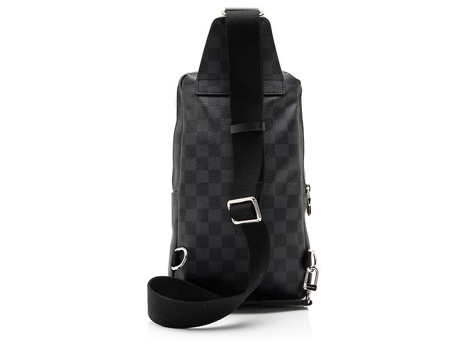 Borsa a tracolla Louis Vuitton Damier Graphite Avenue Nero - vista 3