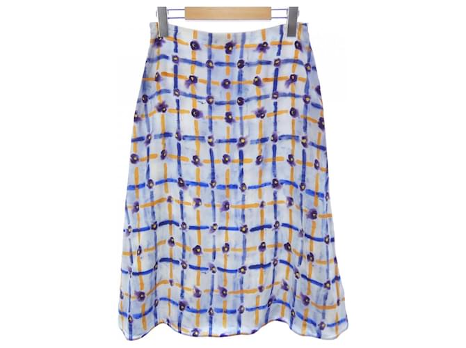 Falda de seda Marni Azul - vista 2