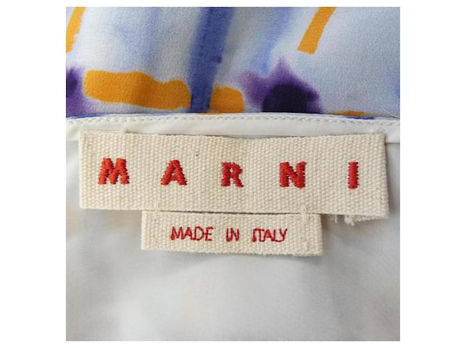 Falda de seda Marni Azul - vista 5