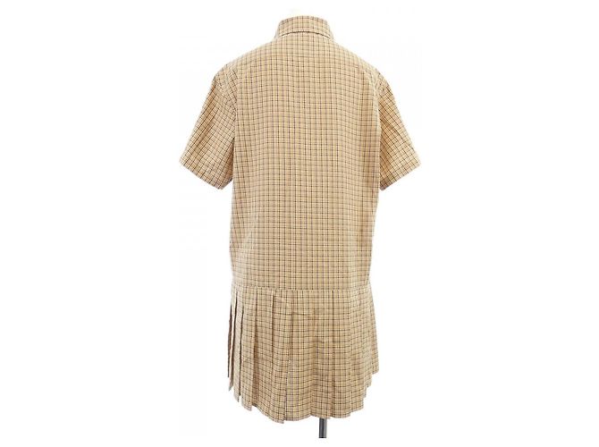 Miu Miu POPLIN KLEID Poplin-Kleid Beige - vista 2
