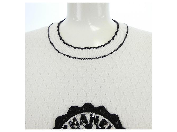 Top de punto Chanel Blanco - vista 5