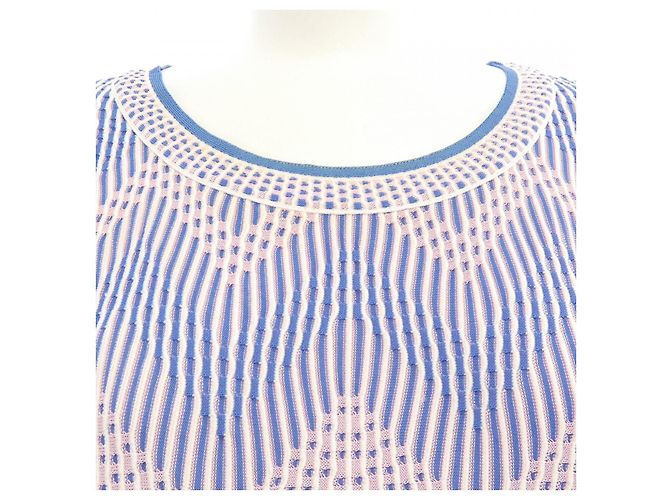 Top de punto Chanel Azul - vista 5