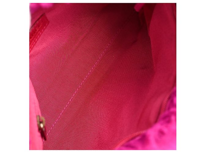 Chanel Vintage CC Chain Pelliccia di coniglio Small Rosa - vista 3