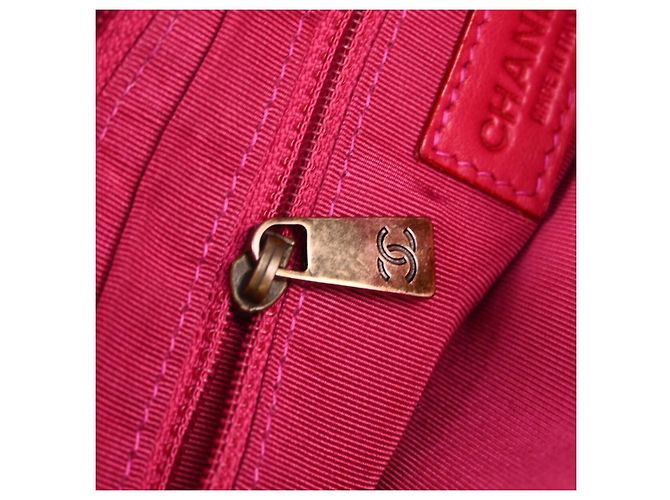 Chanel Vintage CC Chain Pelliccia di coniglio Small Rosa - vista 7