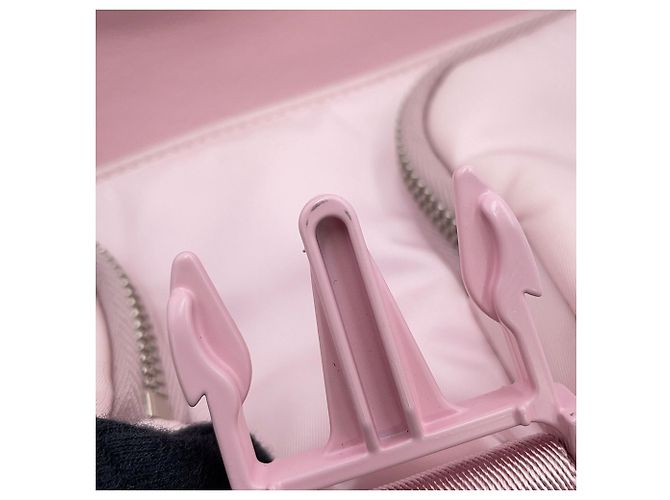 Borsa a tracolla in Re-Nylon Prada Rosa - vista 12