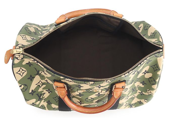 Borsa Louis Vuitton Monogram Fleurage Speedy 35 Cachi Monogramma - vista 5