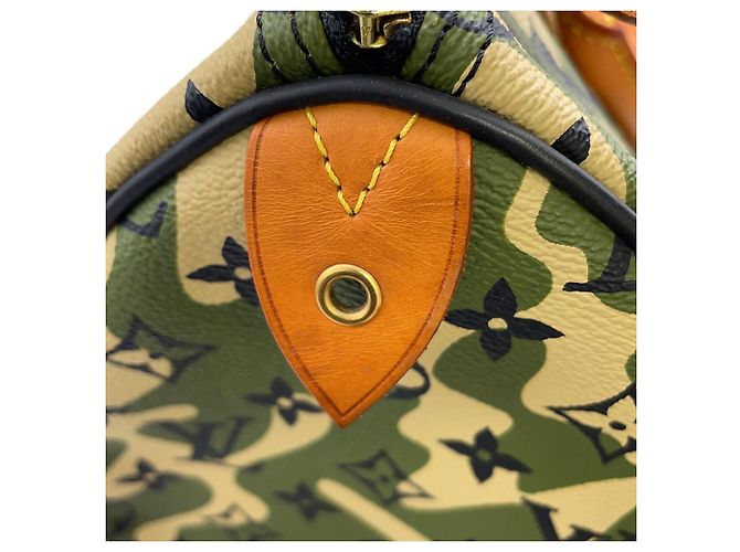 Borsa Louis Vuitton Monogram Fleurage Speedy 35 Cachi Monogramma - vista 8