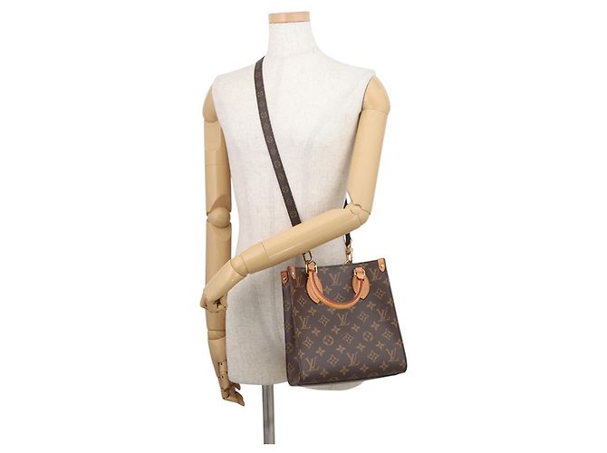 Borsa Louis Vuitton Monogram Sac Plat BB Rosso Monogramma - vista 5