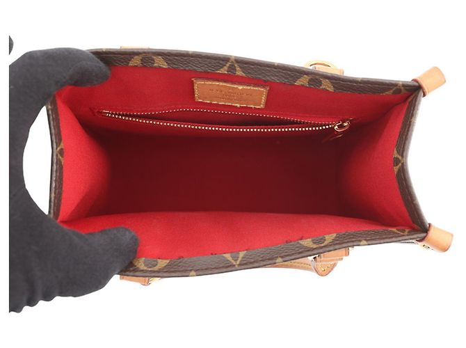 Borsa Louis Vuitton Monogram Sac Plat BB Rosso Monogramma - vista 6