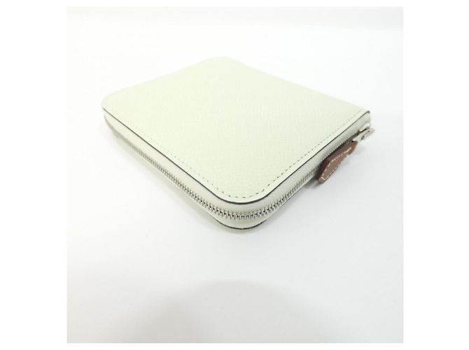 Hermès Hermes EN LIBERTE Cartera compacta de seda Blanco - vista 2