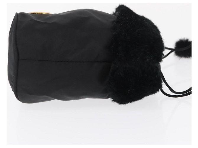 Céline Pochette Celine Vintage de nylon Negro - vista 3
