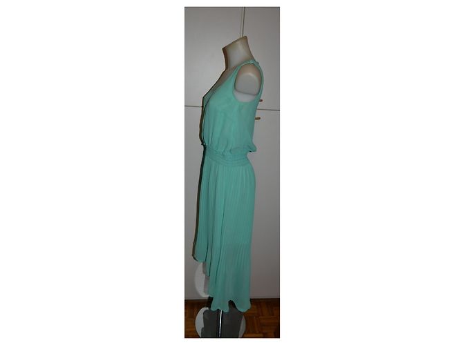 Patrizia Pepe Plissee Midikleid - Aquagrün Hellgrün - Ansicht 2