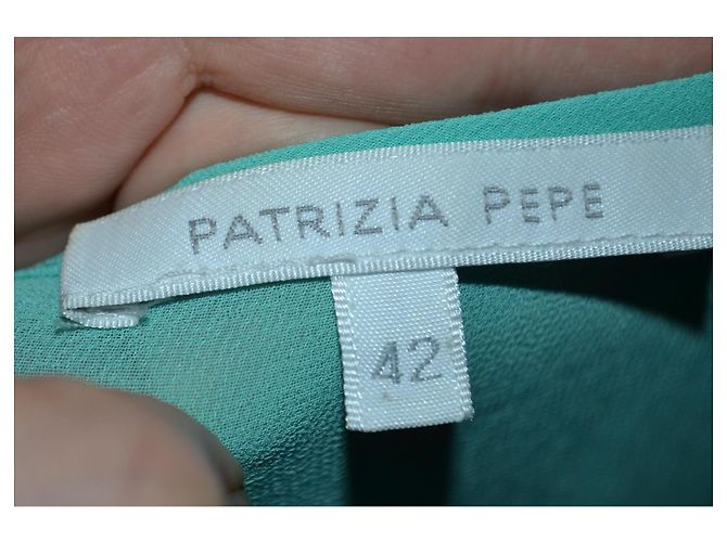 Patrizia Pepe Plissee Midikleid - Aquagrün Hellgrün - Ansicht 4