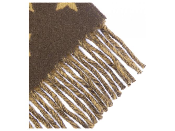Stola in cashmere Monogram Louis Vuitton Marrone Beige - vista 2