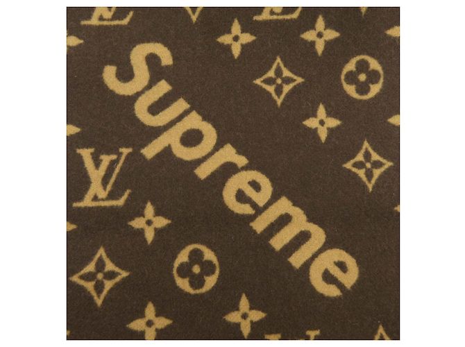 Stola in cashmere Monogram Louis Vuitton Marrone Beige - vista 4