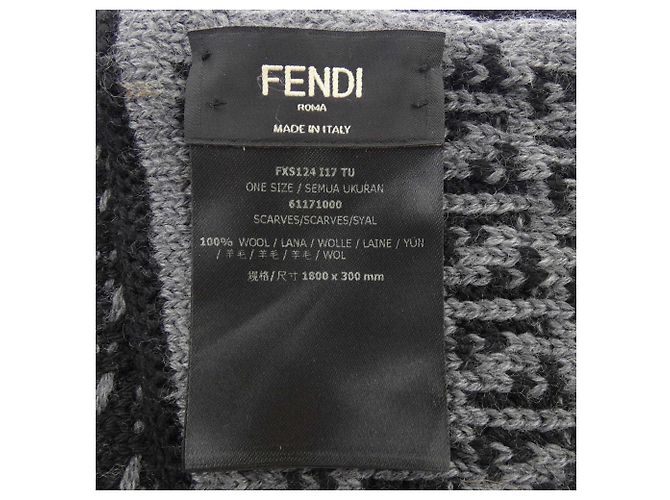 Fendi FXS124 I17 Muffler Marrone Nero - vista 3