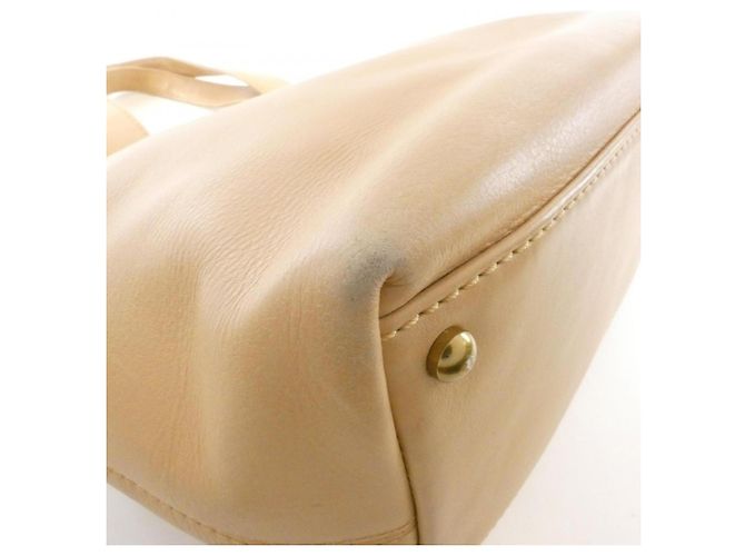 Borsa in pelle beige Chanel 17003 - vista 3