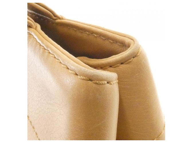 Borsa in pelle beige Chanel 17003 - vista 4