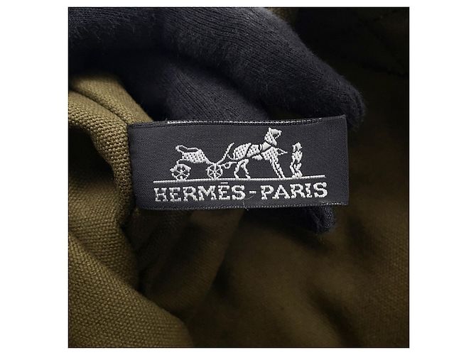 Hermès Hermes Fourre-Tout Cabas Tote Bag Nero Verde - vista 10