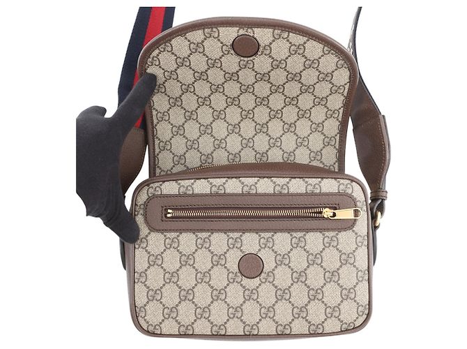 Piccola borsa a tracolla Gucci Ophidia GG Supreme Multicolore Beige - vista 5