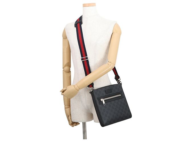 Borsa a Spalla Gucci GG Supreme Nero - vista 4