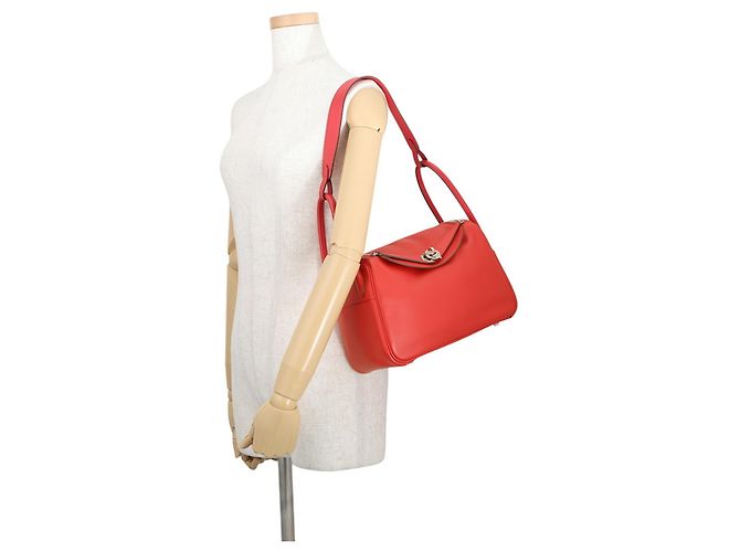 Hermès Borsa Hermes Lindy 26 Rouge Cou Swift Rosso - vista 4