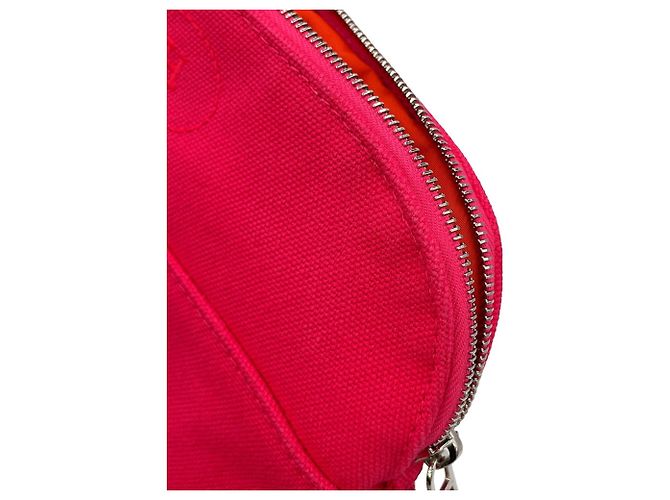 Hermès Borsa pochette Hermes Bolide PM in tela Hibiscus - vista 10