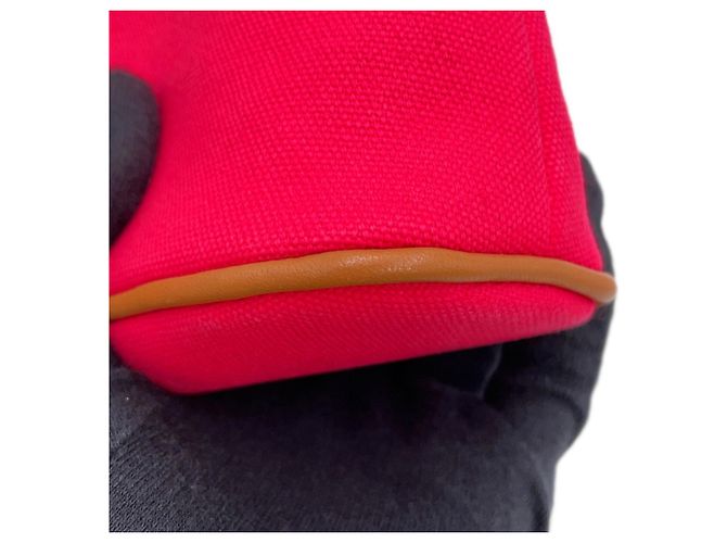 Hermès Borsa pochette Hermes Bolide PM in tela Hibiscus - vista 11