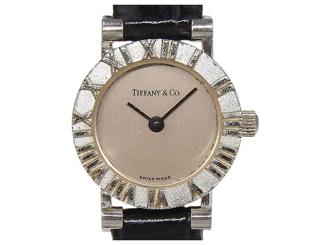 Tiffany & Co. Atlas Quartz Acier Inoxydable et Cuir - vue 4