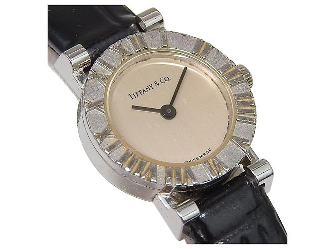Tiffany & Co. Atlas Quartz Acier Inoxydable et Cuir - vue 5