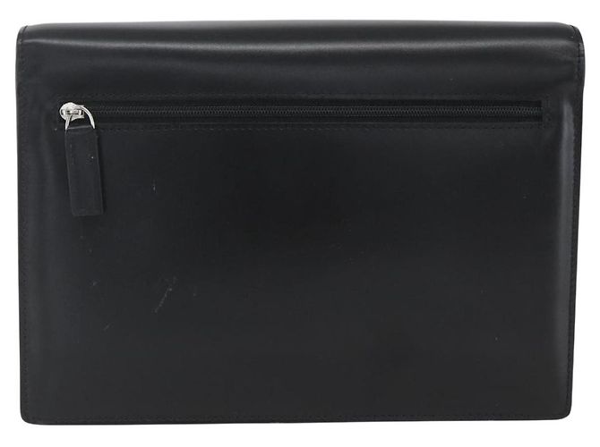 Pochette Vintage en cuir Versace Noir - vue 2